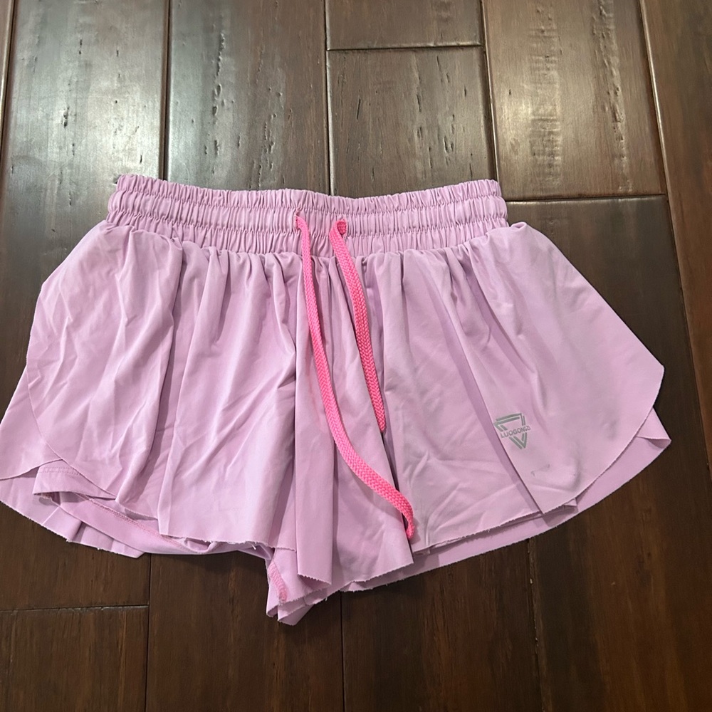 Pink flowy shorts